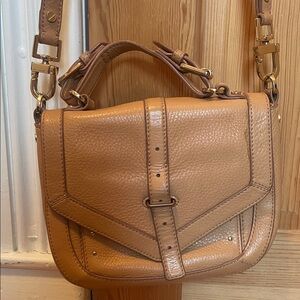 Tory Burch Camel Leather Crossbody Bag